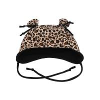 Baby Jungen Mädchen Frühchen Ohrenmütze Mütze mit Ohrenschutz "Leopard" Animalprint in vielen Größen Geschenk Ge Bild 1