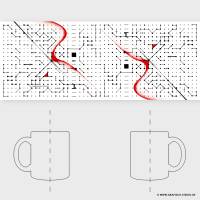 Tasse, Keramiktasse "Code 282", individueller, künstlerischer Akzent für Deinen Tisch, 0,3L Bild 4