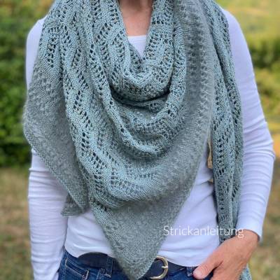 Strickanleitung Lizas Tuch Silky Sky