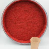 Würfelteller/Paschteller Acryl aus Holz und Filz - Ø ca. 34cm Einzelstück - Red Croco Bild 6