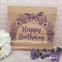 Plotterdatei Geburtstagsblumen, SVG für ein Tischset, Blumenkranz, Geburtstagskind, Happy Birthday, Glückwünsche Bild 5