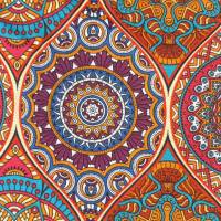 Dekostoff orientalisches Muster, Ottoman Stoff Mandala, Meterware Rippstoff, Webware Bild 3