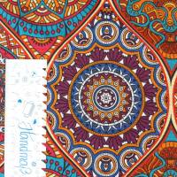 Dekostoff orientalisches Muster, Ottoman Stoff Mandala, Meterware Rippstoff, Webware Bild 7