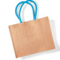 Jute Shopper, Tasche mit Schimmer/ Glitzer Effekt Strandtasche personalisiert Bild 4