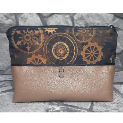 großes Täschchen,Kosmetiktasche, Kulturtasche, Apothekentasche, Tasche, Steampunk