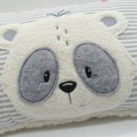 Namenskissen Taufkissen Kuschelkissen Kindergartenkissen Geburtsgeschenk  Panda Pandaliebe Pandabär Bild 6