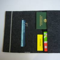 Reisedokumente-großes Reiseetui-Reise-Urlaub-Organizer-Tasche für Reiseutensilien, Taschenfilz,Familientasche-Geschenk, Bild 2