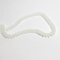 100 runde flache GLASLINSEN 9 mm x 5 mm weiss Schmuck DIY Halskette Armband Bild 2