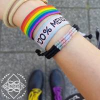 Transsexuell / Transgender Pride Armband - größenverstellbar - Makramee Bild 3