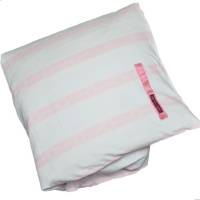 vintage, Kinderbettwäsche Set weiß mit rosa Streifen, 100x130cm, 40x60 cm, Knopfleiste Bild 3