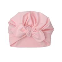 Turban Mütze mit Schleife - zartrosa - Stoffauswahl - Baby Mädchen Damen - Frühchen bis Erwachsene Geschenk Geburt Taufe Bild 1