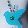 BLUE BIRDIE/statement/lange kette/bettelkette/bib/kette/bettelkette/xxl/vogel/hippie/ornithologin/blau/friedenstaube/peace/geschenk für sie Bild 2