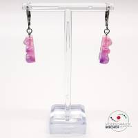 Gummibären Ohrringe rosa/lila Bild 1