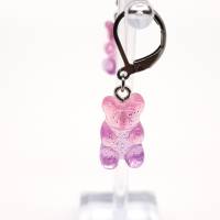 Gummibären Ohrringe rosa/lila Bild 2