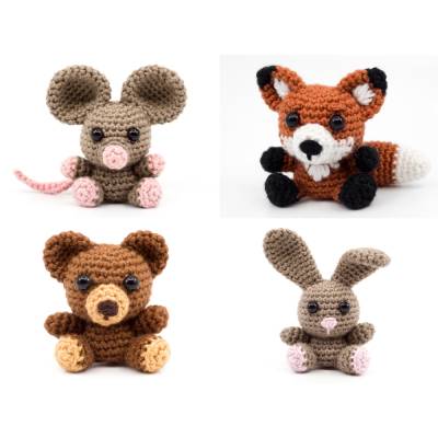 Waldtiere PDF Häkelanleitung Sparset | Amigurumi PDF Anleitungen