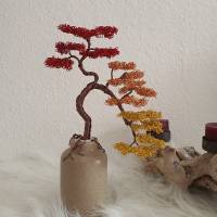 Tricolor Bonsai Baum/ als Drahtbaum im Asia Look Unikat/ Geschenkidee / Dekoration für zu Hause/ Baum aus Draht Bild 10