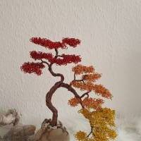 Tricolor Bonsai Baum/ als Drahtbaum im Asia Look Unikat/ Geschenkidee / Dekoration für zu Hause/ Baum aus Draht Bild 3