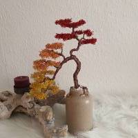 Tricolor Bonsai Baum/ als Drahtbaum im Asia Look Unikat/ Geschenkidee / Dekoration für zu Hause/ Baum aus Draht Bild 5