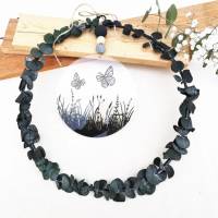 Türkranz Loop mit Eukalyptus mit Acrylschild Schmetterlinge Bild 1