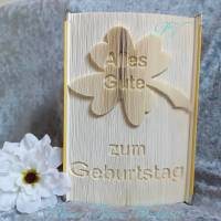 Kleeblatt - Alles Gute zum Geburtstag - Buch gefaltet Bild 2