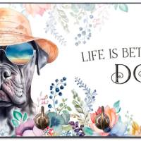 Hundegarderobe LIFE IS BETTER WITH A DOG mit Cane Corso Bild 1