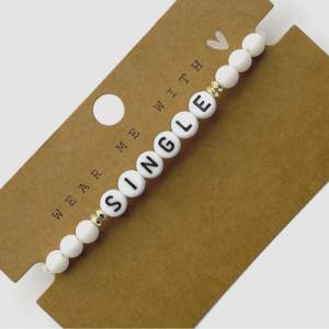 Perlenarmbänder - Single (2er Set), Geschenkidee, Armbänder, Geschenke für Freunde, Statement Armband, Themen Armband, A Bild 4