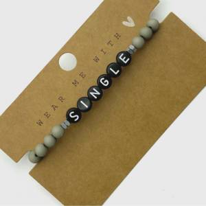 Perlenarmbänder - Single (2er Set), Geschenkidee, Armbänder, Geschenke für Freunde, Statement Armband, Themen Armband, A Bild 5