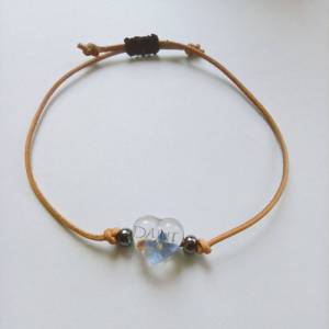 Filigranes Armband mit personalisiertem Anhänger Herzanhänger minimalistisch Geschenk Eltern Großeltern Paten Bild 5