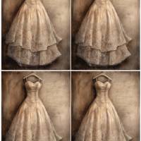 Bastelpapier - Decoupage-Papier - A4 - Softpapier - Vintage - Shabby - Vintage Dress - Kleid - 13280 Bild 3
