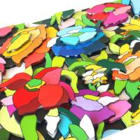 blumenbild 3D pop art blumen bild mit rahmen bunt personalisierbar blumenbilder fine art ewiger Blumenstrauss Bild 2