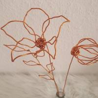 Clematis - Blumen Set 1/ Drahtblumen / Blumen aus Draht Handgemacht/ Minimalistische nachhaltige Deko Bild 1