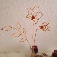 Clematis - Blumen Set 1/ Drahtblumen / Blumen aus Draht Handgemacht/ Minimalistische nachhaltige Deko Bild 2
