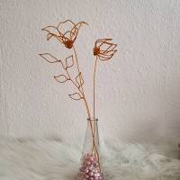 Clematis - Blumen Set 1/ Drahtblumen / Blumen aus Draht Handgemacht/ Minimalistische nachhaltige Deko Bild 3