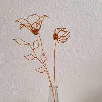Clematis - Blumen Set 1/ Drahtblumen / Blumen aus Draht Handgemacht/ Minimalistische nachhaltige Deko Bild 4