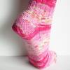 Socken handgestrickt vegan, Allergiker- Socken Wunschgröße, Damensocken, wollfrei, Ringelsocken, rosa pink Bild 5