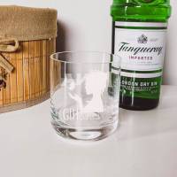 Personalisiertes Gin Glas mit Name und GINderella Motiv | Gin Tonic Geschenk mit Namen | Geschenke mit Wunschgravur Bild 2