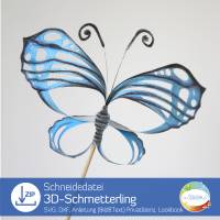 3D-Schmetterling, Plotterdatei für Papier, SVG inkl. Anleitung, Anfänger geeignet, Schneidedatei Papier-Falter, Insekt Bild 1