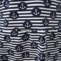 Mädchenkleid Sommerkleid Größe 98 - maritim Anker blau weiß Bild 5