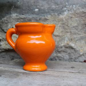 oranges Milchkännchen Sahnekännchen Pop Art Keramik Küche 70er Jahre Bild 1