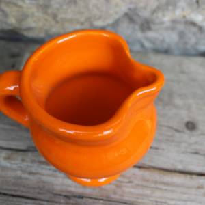 oranges Milchkännchen Sahnekännchen Pop Art Keramik Küche 70er Jahre Bild 3