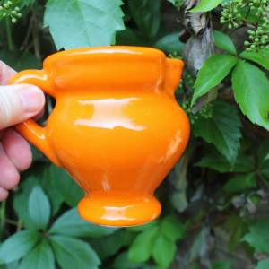 oranges Milchkännchen Sahnekännchen Pop Art Keramik Küche 70er Jahre Bild 4