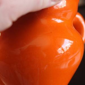oranges Milchkännchen Sahnekännchen Pop Art Keramik Küche 70er Jahre Bild 6