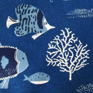 Kissen Dekokissen Fische Canvas dunkelblau, Fisch Meer maritim nautisch, BuntMixxDESIGN Bild 4