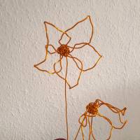 Clematis - Sternblumen Set Version 2 - Drahtblumen / Blumen aus Draht Handgemacht/ Minimalistische nachhaltige Deko Bild 2