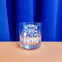 Personalisiertes Gin Glas mit Name und GIN Tonic Motiv | Gin Tonic Geschenk mit Namen | Geschenke mit Wunschgravur Bild 1