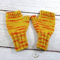 Fingerlose Handschuhe für Kleinkinder - Gelb Bild 1