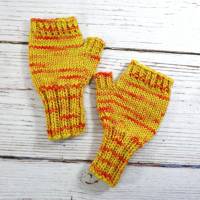 Fingerlose Handschuhe für Kleinkinder - Gelb Bild 2