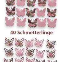 40 Stanzteile Streudeko Schmetterlinge, Duo Papier, Kartengestaltung, Deko, Scrapbooking, Junk Journal Bild 1