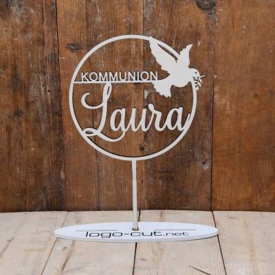 Holz Cake Topper Kommunion V11