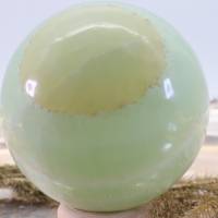 GROSSE grün gebänderte Calcit Edelsteinkugel 58 mm, Meditation und Heilsteine, glänzende Kugel, Wunderbarer Kristall Bild 10